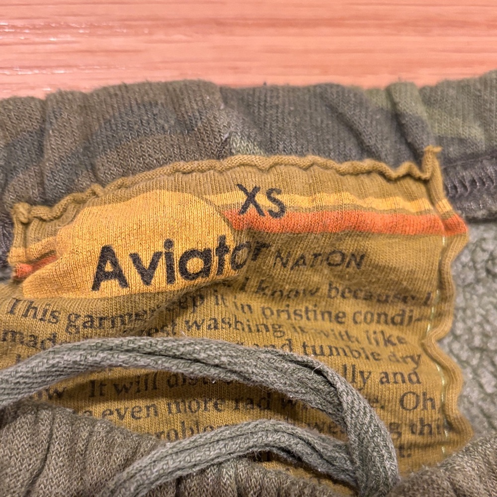 Aviator Nation Green Camouflage Joggers with Rainbow Detail - Picture 3 of 3